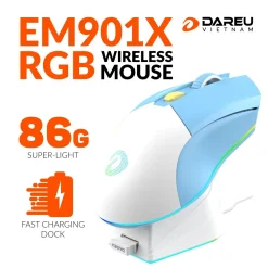 CHUỘT KHÔNG DÂY GAMING DAREU EM901X LED RGB 7 16538