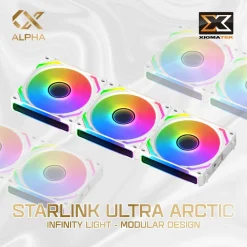 Bộ 3 Quạt tản nhiệt fan case XIGMATEK STARLINK ULTRA ARGB Đen / Trắng 10 20771