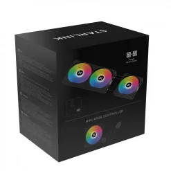 Bộ 3 Quạt tản nhiệt fan case XIGMATEK STARLINK ARGB, MODULAR DESIGN Đen / Trắng 9 21531