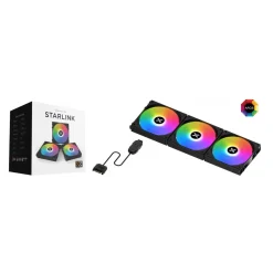 Bộ 3 Quạt tản nhiệt fan case XIGMATEK STARLINK ARGB, MODULAR DESIGN Đen / Trắng 11 21533