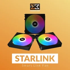 Bộ 3 Quạt tản nhiệt fan case XIGMATEK STARLINK ARGB, MODULAR DESIGN Đen / Trắng 13 21536
