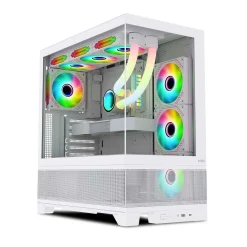 Vỏ case máy tính bàn MIK Lumine 4FA - Trắng / Đen, kèm 4 fan ARGB 4 25798 thung may case mik lumine 4fa 2 11zon af267013470246a6a512f422003ad7de master