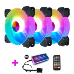Bộ kit quạt tản nhiệt, fan case Coolmoon Y1 Led RGB 16 triệu màu, 366 hiệu ứng - kèm hub và remote 8 582 d58b7f0571b3b57c0979ccdc2c1a8263