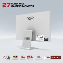 Màn hình VSP VU279Q1 | UltraWide | IPS | 165Hz | 1ms | Màu Trắng 5 710 27inch vu279q1 w 1 4