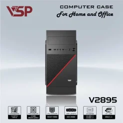Vỏ Case văn phòng VSP V2895 | M-ATX/I-ATX 4 710 v2892 black 2 1