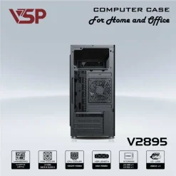 Vỏ Case văn phòng VSP V2895 | M-ATX/I-ATX 5 710 v2892 black 3 1