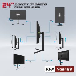 Màn hình Gaming VSP VG248B FHD 24" IPS 165Hz 11 710 vg248b 7 1