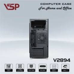 Vỏ Case Văn Phòng VSP V2894 M-ATX/I-ATX 5 710 vsp case v2894 3