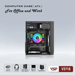 Vỏ case Văn Phòng VSP V3718 | ATX | No fan 4 710 z5452904997382 e4956bd93173