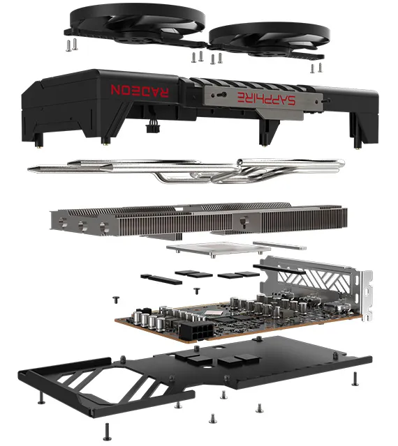 VGA SAPPHIRE PULSE AMD Radeon™ RX 9060 XT 8GB 8 9060xt 8gb pulse structure productcenterconfig 570x640 whitebackground