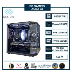 PC AURA 03 | Ryzen 5 7500F, 16GB Ram | VGA 3050/ RX 7600/ 5060