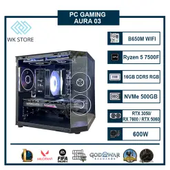 PC AURA 03 | Ryzen 5 7500F, 16GB Ram | VGA 3050/ RX 7600/ 5060