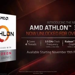 CPU AMD ATHLON 3000G (3.5GHZ, 2 NHÂN 4 LUỒNG , 5MB CACHE, 35W) BOX 3 athlon 3000g