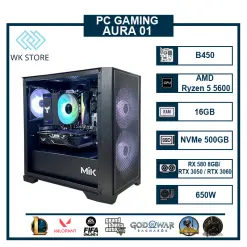 Thùng PC AURA 01 | Ryzen 5 5600, 16GB Ram | VGA RX 580/3050/3060