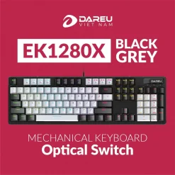 BÀN PHÍM QUANG CƠ DAREU EK1280X BLACK GREY OPTICAL SWITCH 5 ban phim quang co gaming ek1280x black grey 01
