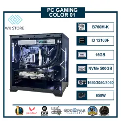 PC Gaming COLOR 01 | i3 12100f | Ram 16GB RGB | VGA 1650/3050/3060