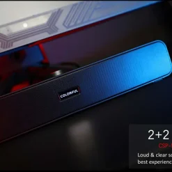 colorful soundbar speaker intro