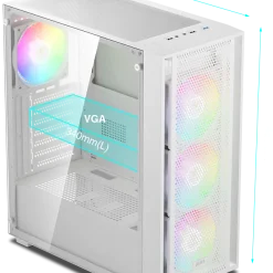 Vỏ Case Gamdias Aura GC2 Elite ARGB | ATX | Black / White 9 dgfrgs