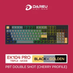 Bàn Phím Cơ Không Dây DAREU EK104 PRO - BLACK GOLDEN 6 ek1040000 rgb 6