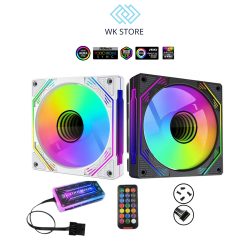 Bộ quạt tản nhiệt, fan case COOLMOON F3 Led vô cực ARGB Black / White + hub và remote