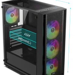 Vỏ Case Gamdias Aura GC2 Elite ARGB | ATX | Black / White 15 gfd