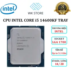 CPU Intel Core i5 14600KF Tray up to 5.3GHz / 14 Nhân 20 Luồng / LGA 1700