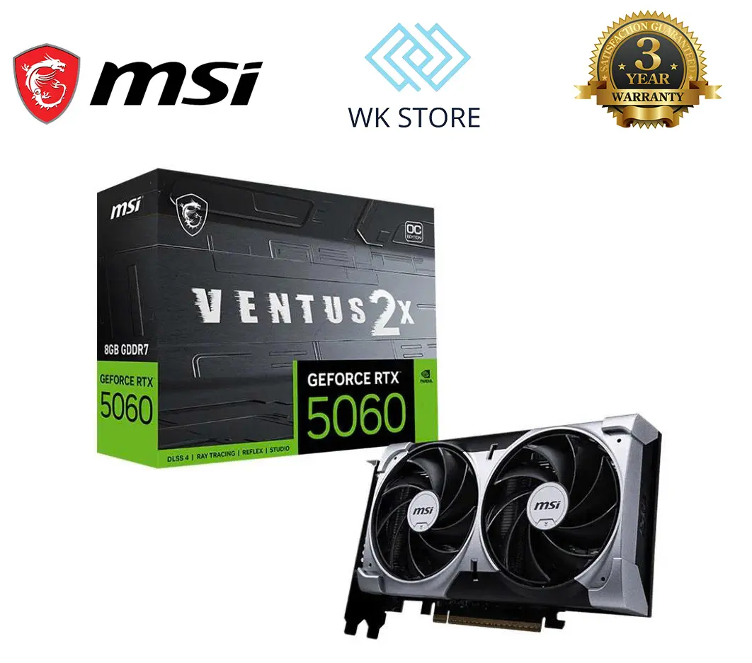 VGA MSI GeForce RTX 5060 8GB VENTUS 2X OC GDDR7