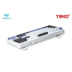 BÀN PHÍM CƠ GAMING AULA F87 3 MODE Grey Wood Switch 8 rr