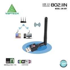 USB Wifi VSPTECH UW-300T 802.IIN Anten 3 usb wirelwss uw 300t 02