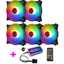 Bộ kit quạt tản nhiệt, fan case Coolmoon M2 LED RGB 12cm + hub và remote 5 vn 11134207 7qukw lfjcqdoda0zo6c