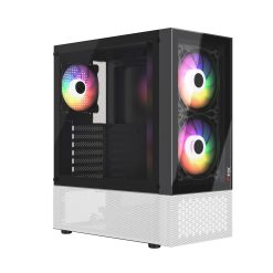 Vỏ Case Magic GM-04 Air Black - White Glass | Kèm 3 Fan