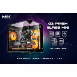 Vỏ Case MIK G3 Prism Glass Mini Black | ITX, M-ATX 7 z6776362700429 765da9cc48fdedcf29a08e3a67a0cdd3