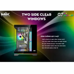 Vỏ Case MIK G7 Led Strip Black | ITX/ M-ATX 4 z6776769242441 50af8f899fb9ca7133bcb246f6f978e3