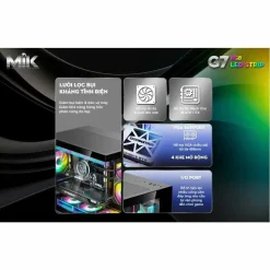 Vỏ Case MIK G7 Led Strip Black | ITX/ M-ATX 5 z6776769470200 04096ed8b406fc4bd23803fb0092c0b3